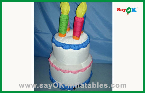 Backyard Party Cute PVC Plastic Inflatable Birthday Cake For Decorations