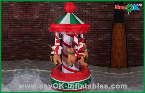 Funny Christmas Carousel Inflatable Holiday Decorations Air Blown Inflatables
