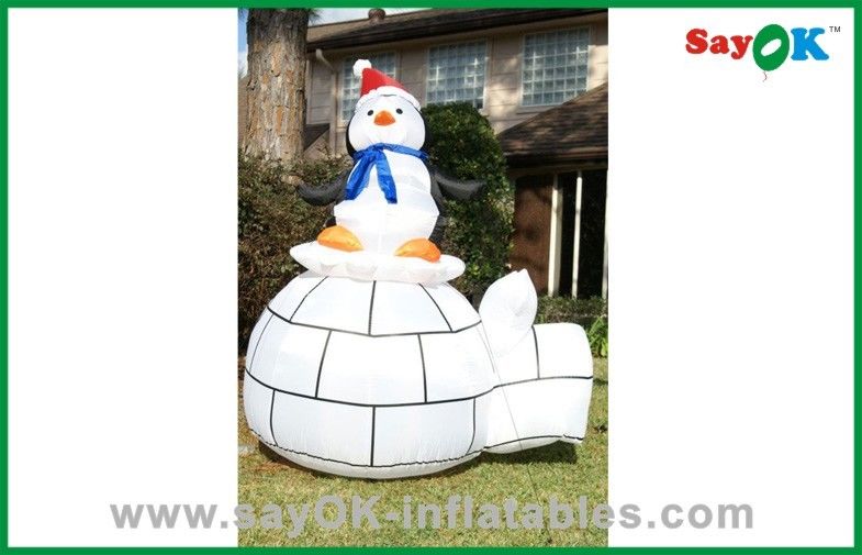Cute Christmas Santa Snowman Inflatable Holiday Decorations With Santa Hat