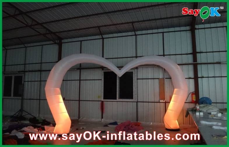 White Wedding Led Arch Decoration Inflatable Shine Lighting Customized