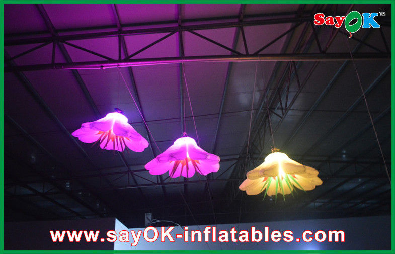Big Lighting Inflatable Flower Beautiful Rental For Ceiling Decoration