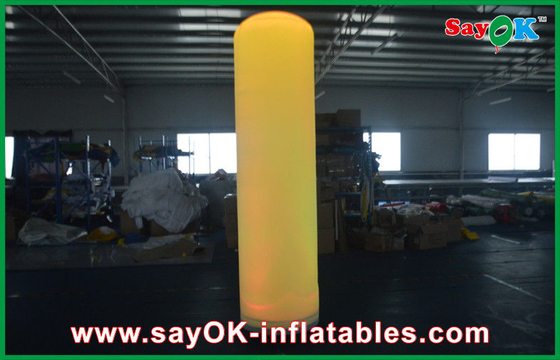 Customized Pink Inflatable Lighting Decoration 4m Lamp Poles For Event