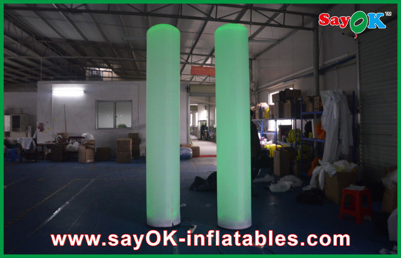 3m High  Led Light Inflatable Yard Decorations Wedding Use Green