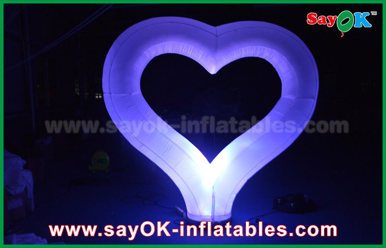 Event Giant Led Inflatable Lighting Decoration Heart with Coloful Lighting