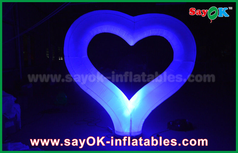 Event Giant Led Inflatable Lighting Decoration Heart with Coloful Lighting