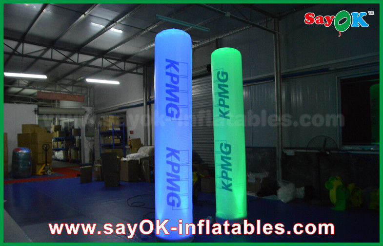 Advertising 2.5m Height Lighting Inflatable Pillar Column With Logo Printing