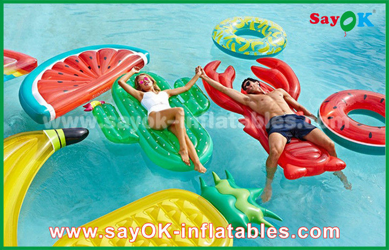 Various Shapes Fruit Slice Pool Float Raw Inflatable Outdoor Toys For Swimming