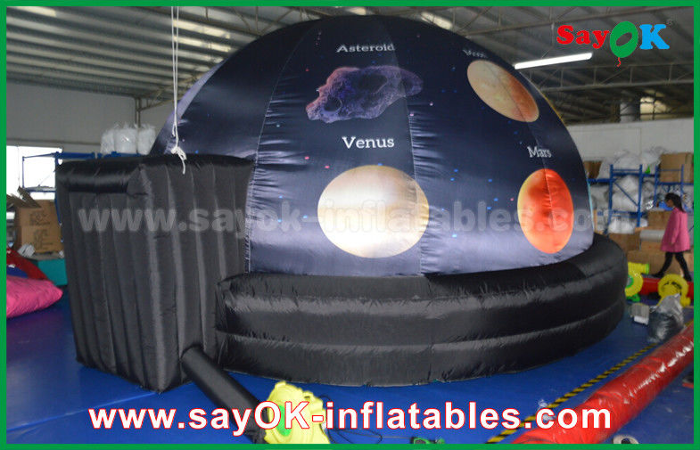 210 D Oxford Cloth And Projection Inflatable Planetarium Dome Black Color