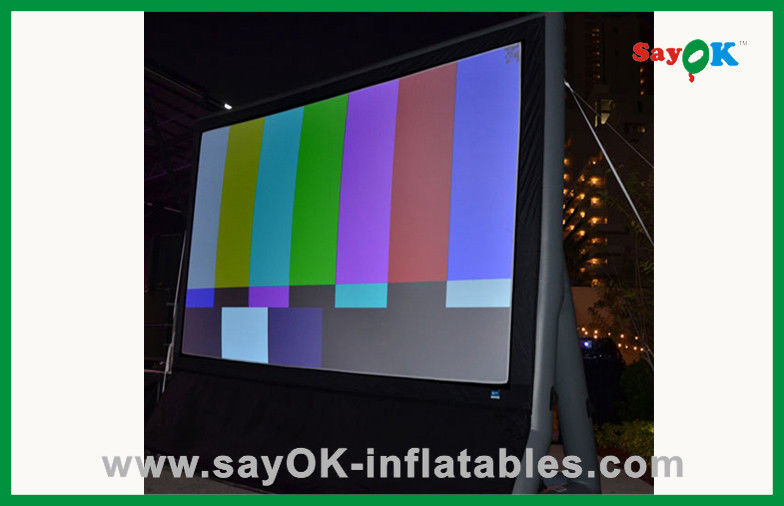 Outdoor Portable Inflatable Movie Screen , Custom PVC Inflatable Projection Screen