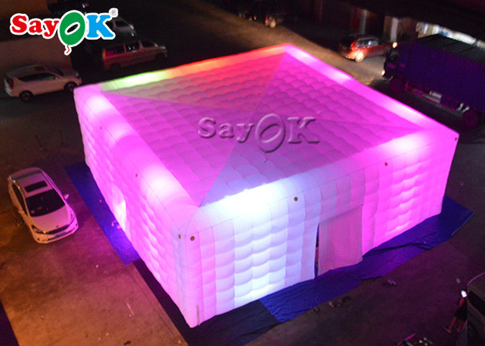 Go Outdoors Inflatable Tent Waterproof  PVC Party Event Inflatable Cube Tent With LED