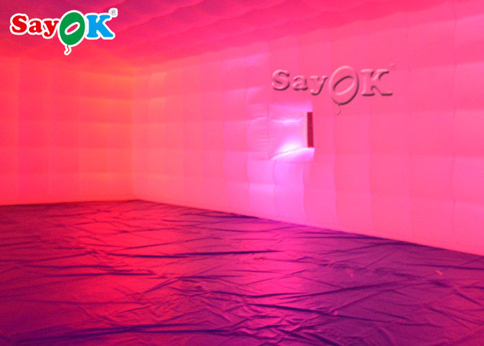 Go Outdoors Inflatable Tent Waterproof  PVC Party Event Inflatable Cube Tent With LED