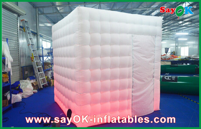 Wedding Photo Booth Hire Inflatable Cube Photo Booth With Led Lights Custom Made Logo
