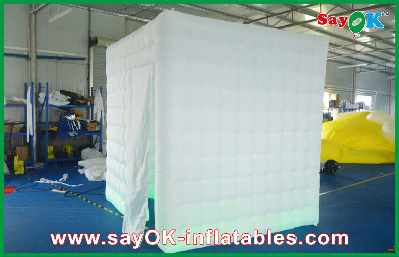 Wedding Photo Booth Hire Inflatable Cube Photo Booth With Led Lights Custom Made Logo