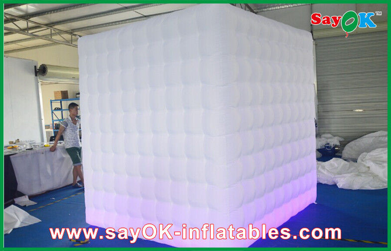 Wedding Photo Booth Hire Inflatable Cube Photo Booth With Led Lights Custom Made Logo