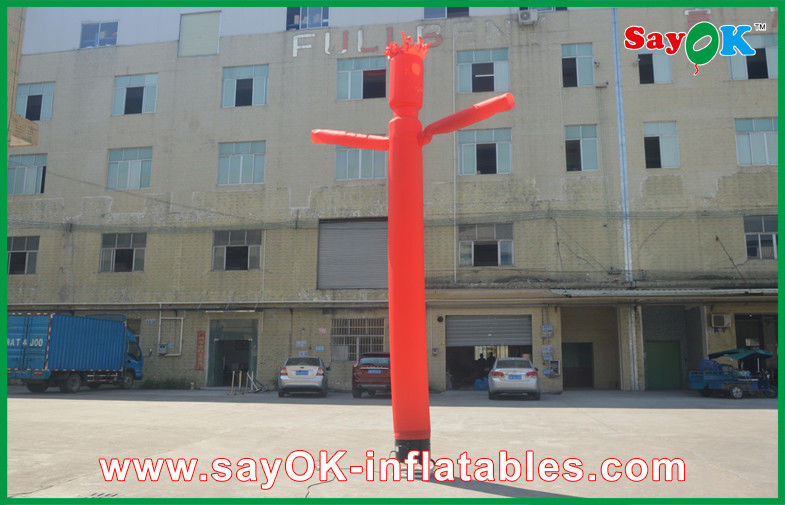 Inflatable Waving Man Orange 5m Inflatable Dancing Man / Dancing Balloon Man Customized