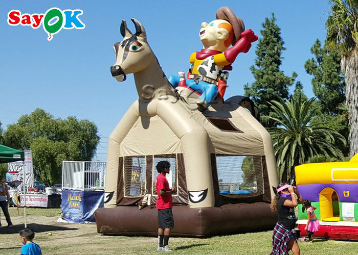 PVC Double Stitching Inflatable Horse Bounce Castle For Backyard
