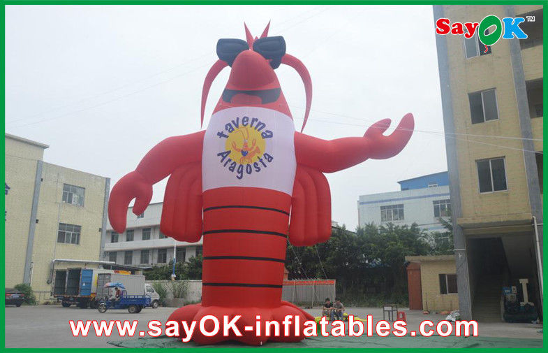 Inflatable Cartoon Lobster Inflatable Character , Customized Moving Inflatable Mascot