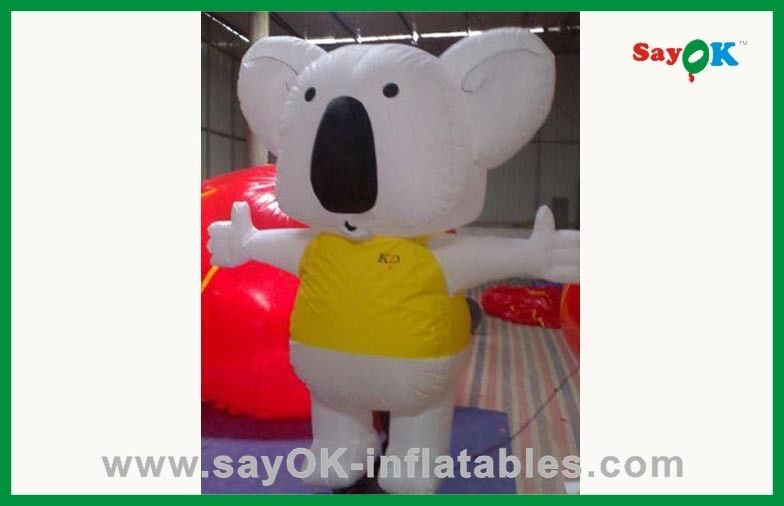 Moving Yellow And White Inflatable Mouse Inflatable Party Decorations