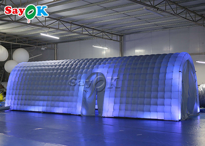 Custom Inflatable Tent Oxford Cloth White Party Inflatable Tunnel Tent With Led