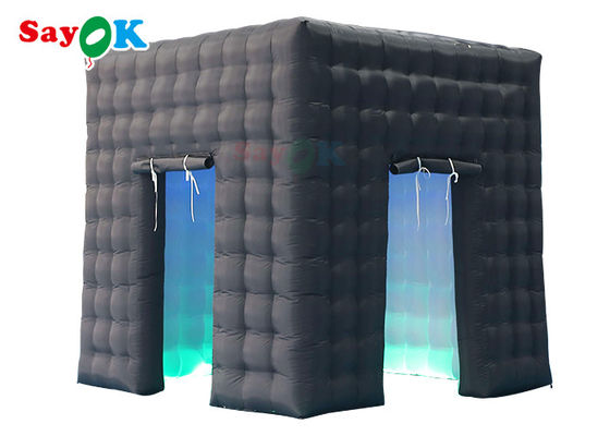 Oxford Cloth LED Nadmuchiwana fotobudka Podwójne środkowe kabiny do aparatu