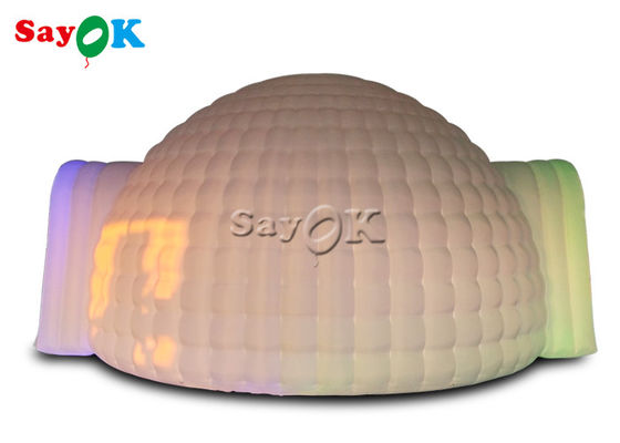 Nadmuchiwany namiot Igloo Oxford Cloth White LED Nadmuchiwany namiot kopułowy na imprezę imprezową