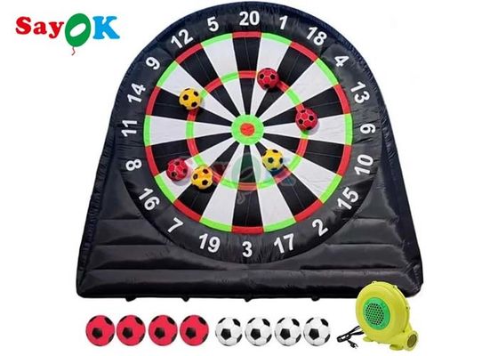 Gigantyczna piłka nożna cel 10 stóp wysoki naduchnięte gry sportowe na zewnątrz Dartboard z 8 sztuk piłek nożnych
