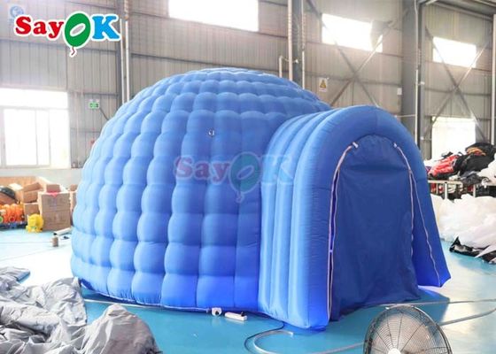 4m Tarpaulin Inflatable Igloo Dome Tent With LED Light Blower Promocyjne imprezy