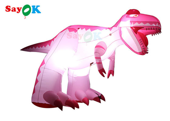 Różowa 4m Wydmuchiwalne postacie kreskówkowe Reklama Dinosaur Wodoporne Balony zwierzęce