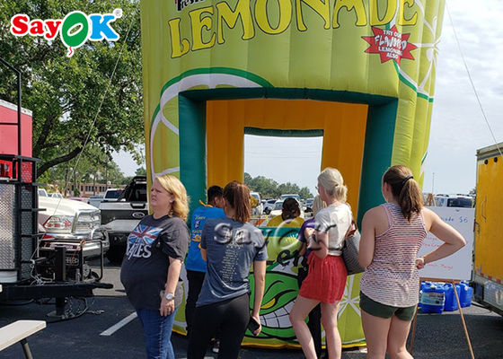 Naduchowy namiot podwórkowy mobilny naduchowy reklamy Lemonade Standing Booth Drink Bar Promocja