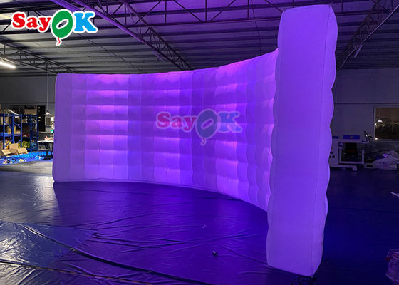 Kręta ściana wielokolorowa podmuchalna ściana z paskami LED Photo Booth Wall For Sale